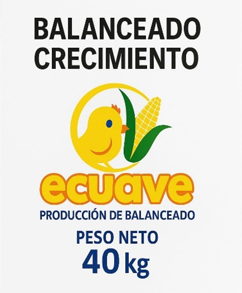 ECUAVE Balanceado Crecimiento - Saco 40kg